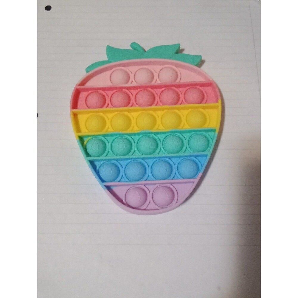 Fidget Toy Strawberry Fruit Food Sensory Pop Bubble